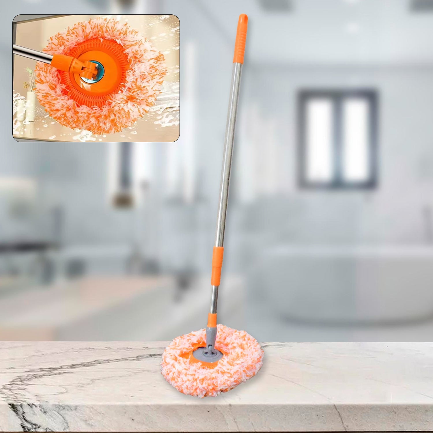17963   360° Rotatable Ceiling Dust Cleaning Mop Extendable Long Lightweight Handle Mop Heads Pad, Spin Scrubber for Ceiling Floor Bathroom Kitchen Tile 17963   360° Rotatable Ceiling Dust Cleaning Mop Extendable Long Lightweight Handle Mop Heads Pad, Spin Scrubber for Ceiling Floor Bathroom Kitchen Tile